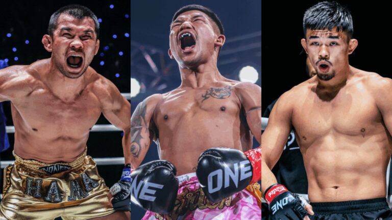 Nong-O Hama, Rodtang Jitmuangnon and Christian Lee