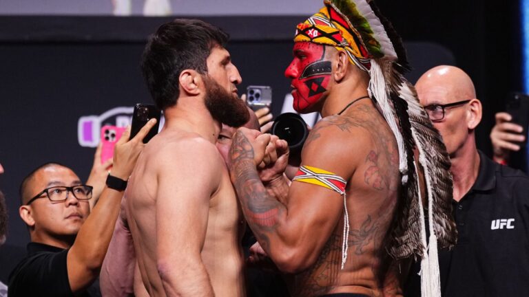 UFC 320 weigh-ins: Title fighters on weight for Las Vegas double-header Magomed Ankalaev and Alex Pereira