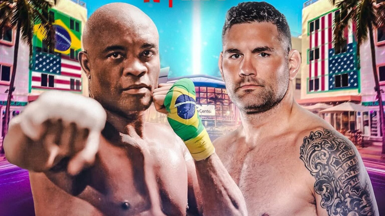Anderson Silva vs Chris Weidman booked for Jake Paul-Tank Davis undercard Anderson Silva vs Chris Weidman poster