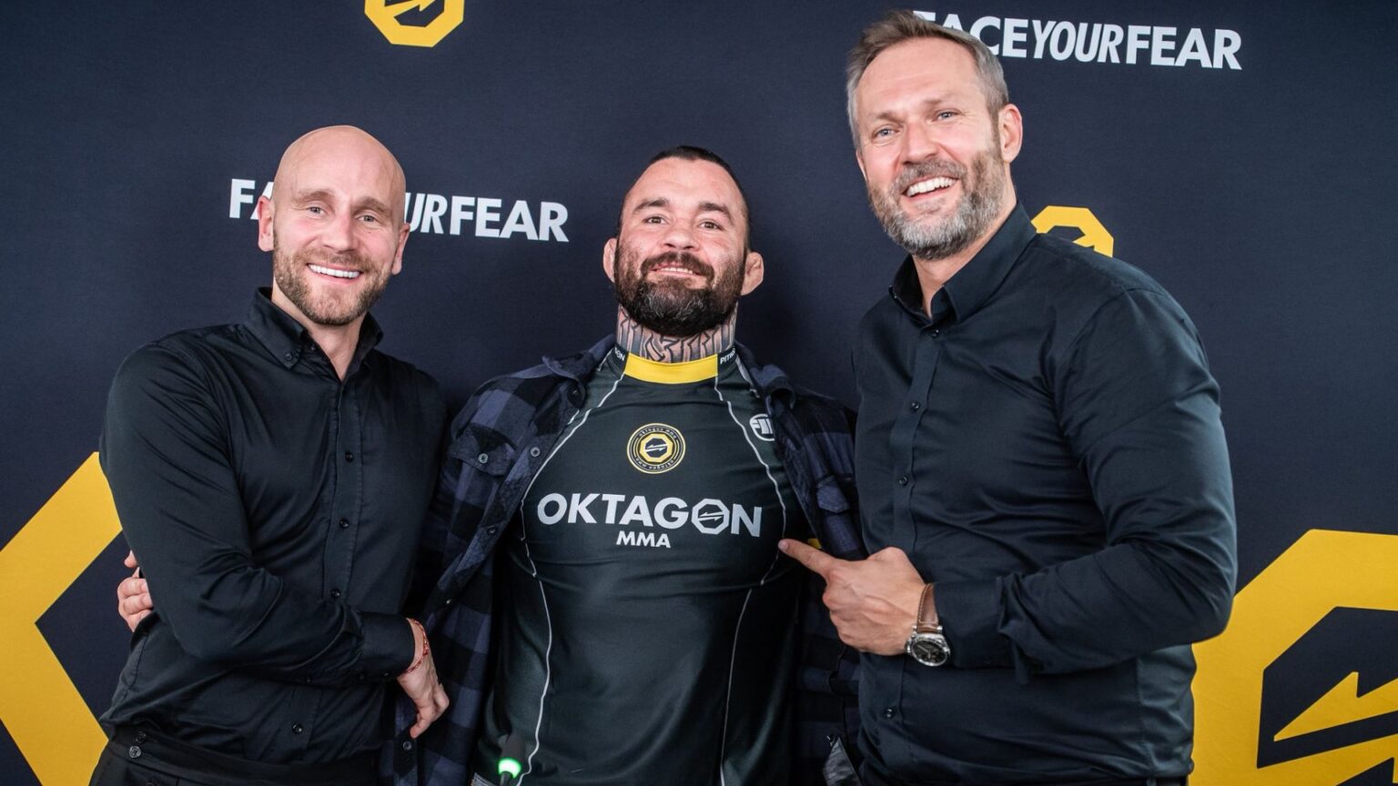 Polish MMA legend Michal Materla signs with OKTAGON Pavol Neruda, Michal Materla, Ondrej Novotny