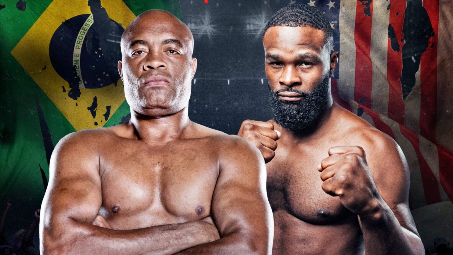 Anderson Silva vs Tyron Woodley poster