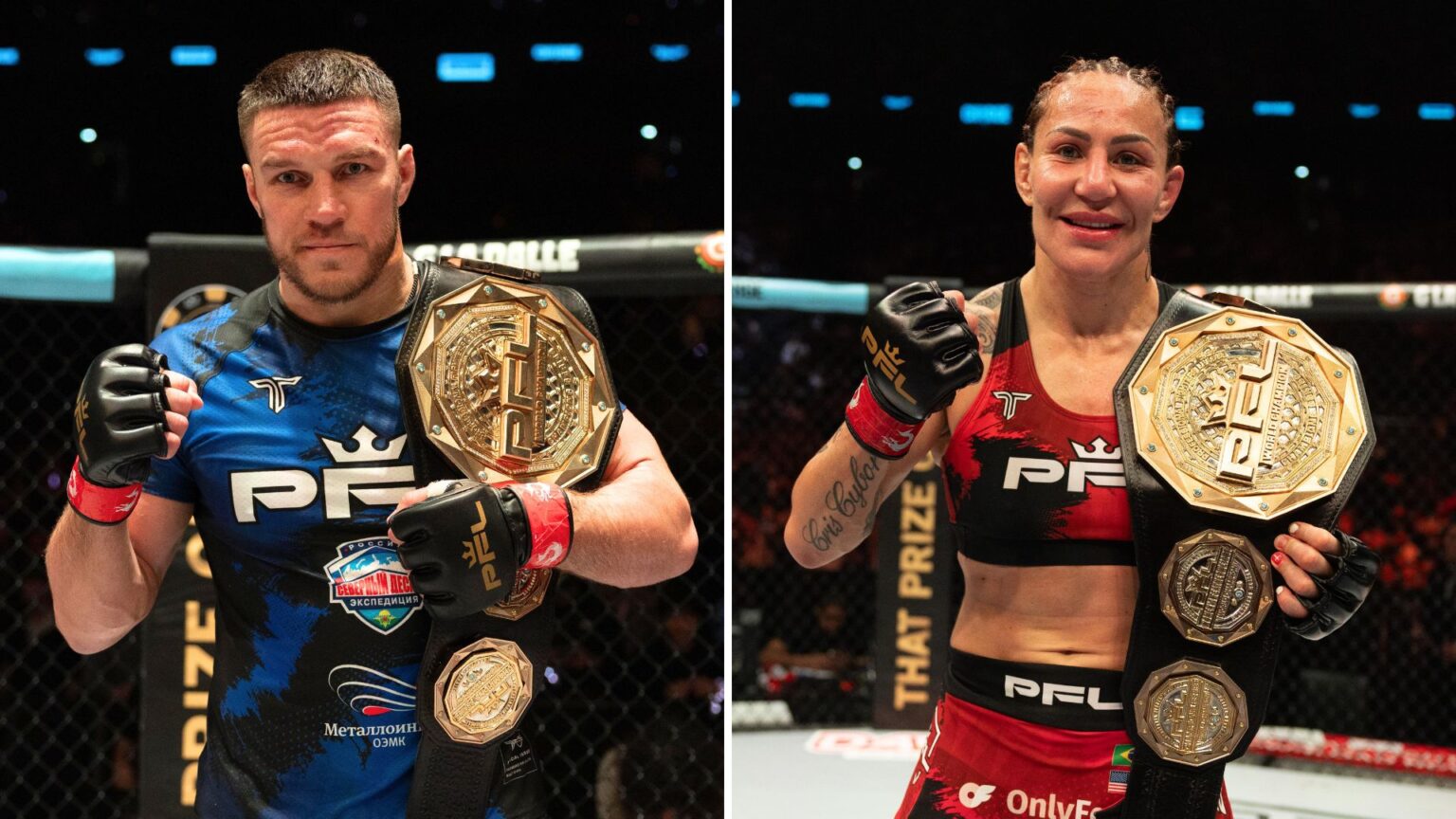 Vadim Nemkov and Cris Cyborg at PFL Lyon