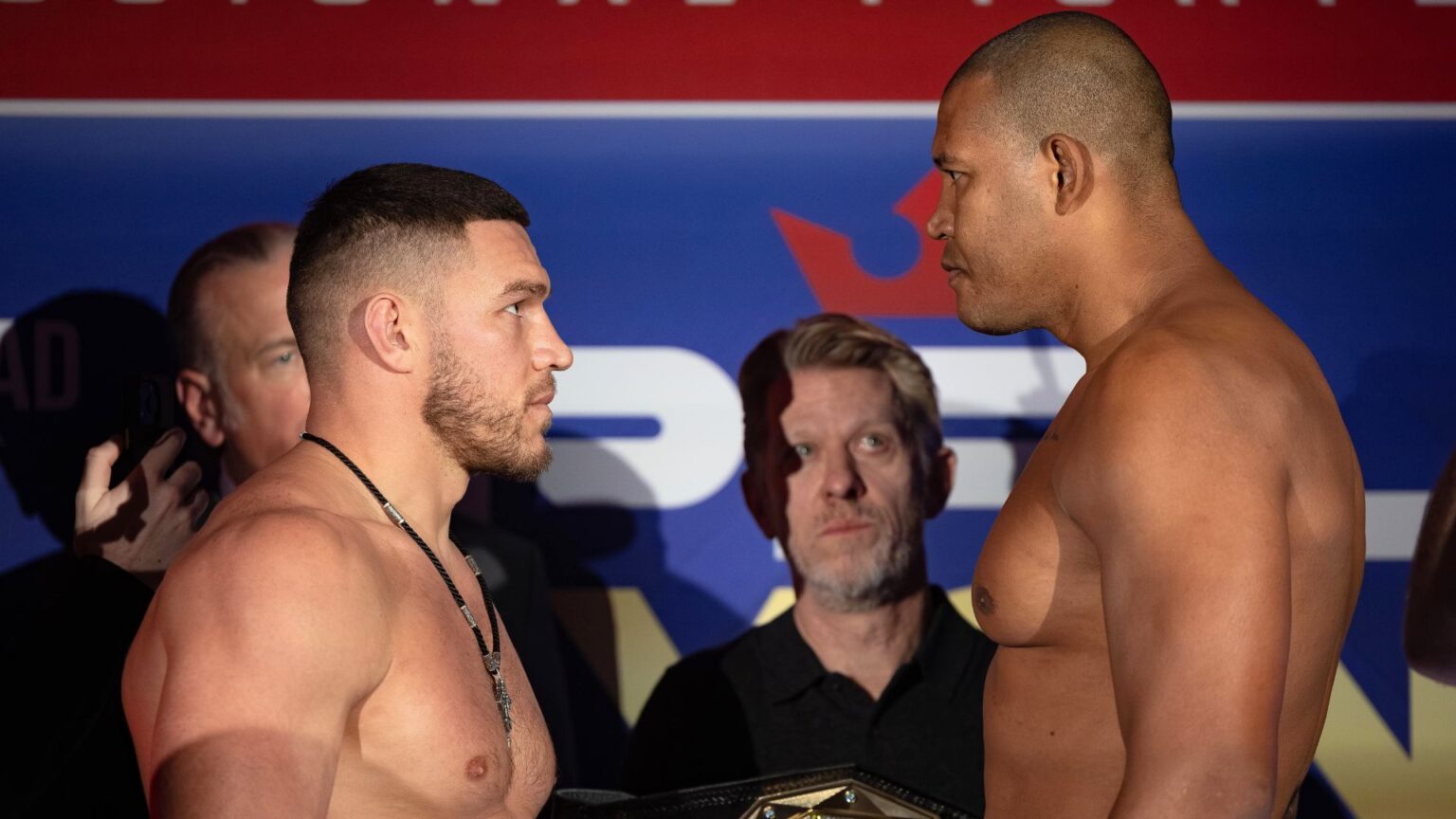 PFL Lyon weigh-in results: Quartet on weight for title double-header Vadim Nemkov and Renan Ferreira